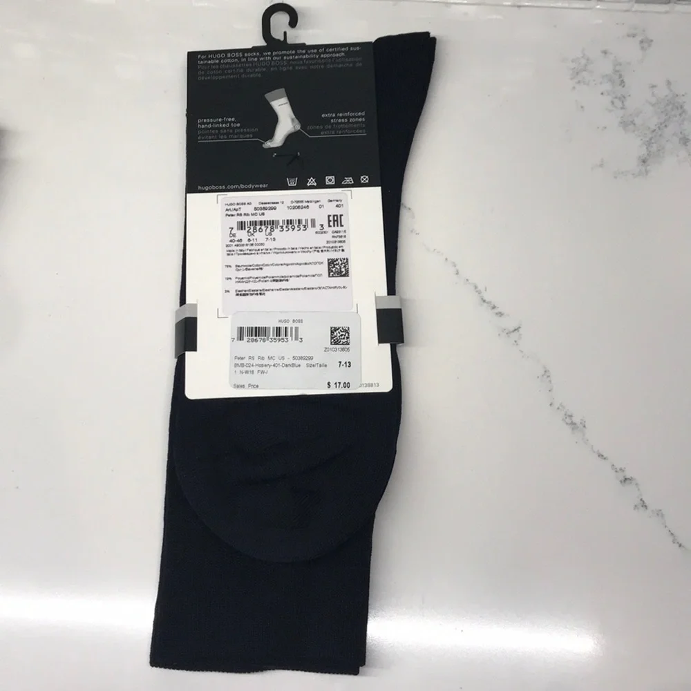 Hugo Boss NWT Mens Dress socks SET OF 2 Peter